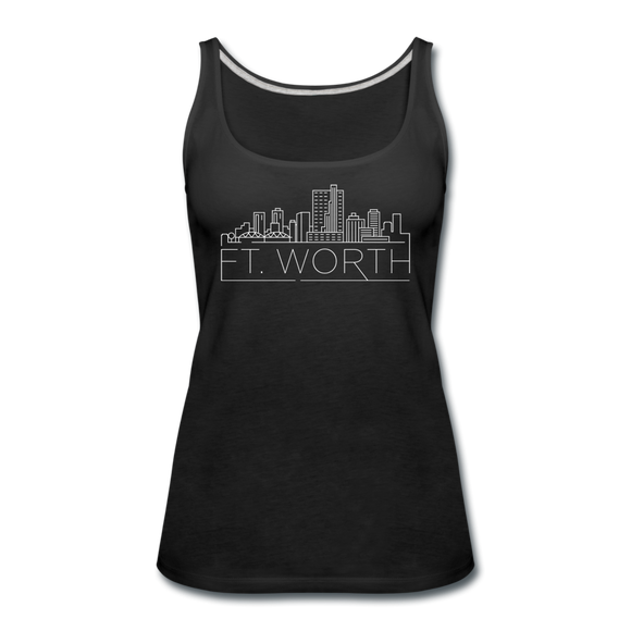 Fort Worth, Texas Women’s Tank Top - Skyline Women’s Fort Worth Tank Top - black