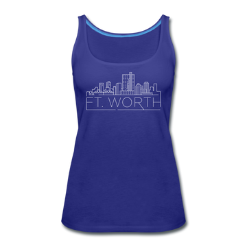 Fort Worth, Texas Women’s Tank Top - Skyline Women’s Fort Worth Tank Top - royal blue
