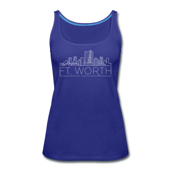 Fort Worth, Texas Women’s Tank Top - Skyline Women’s Fort Worth Tank Top - royal blue