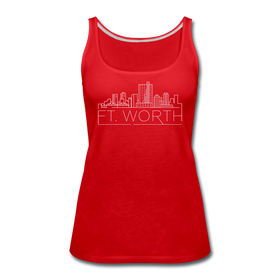 Fort Worth, Texas Women’s Tank Top - Skyline Women’s Fort Worth Tank Top - red