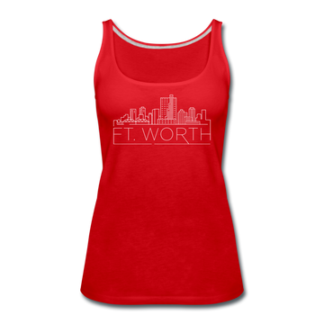 Fort Worth, Texas Women’s Tank Top - Skyline Women’s Fort Worth Tank Top - red