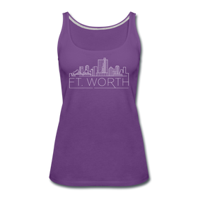 Fort Worth, Texas Women’s Tank Top - Skyline Women’s Fort Worth Tank Top - purple