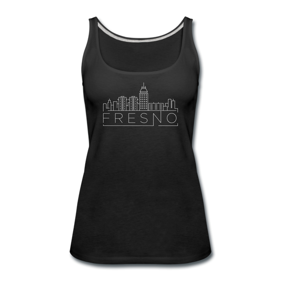 Fresno, California Women’s Tank Top - Skyline Women’s Fresno Tank Top - black