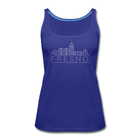 Fresno, California Women’s Tank Top - Skyline Women’s Fresno Tank Top - royal blue