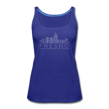 Fresno, California Women’s Tank Top - Skyline Women’s Fresno Tank Top - royal blue