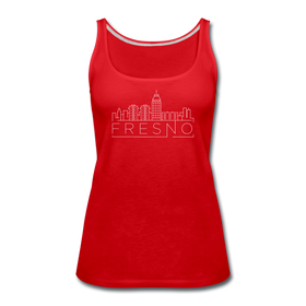 Fresno, California Women’s Tank Top - Skyline Women’s Fresno Tank Top - red