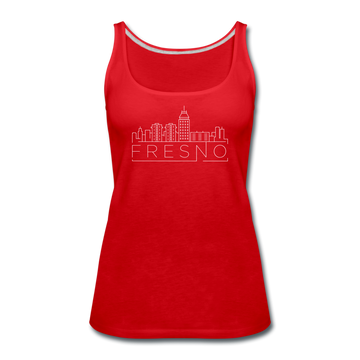 Fresno, California Women’s Tank Top - Skyline Women’s Fresno Tank Top - red