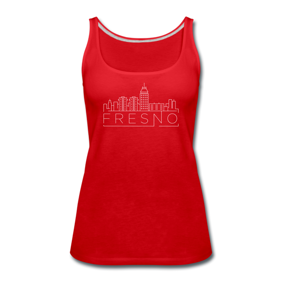 Fresno, California Women’s Tank Top - Skyline Women’s Fresno Tank Top - red