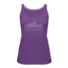 Fresno, California Women’s Tank Top - Skyline Women’s Fresno Tank Top - purple