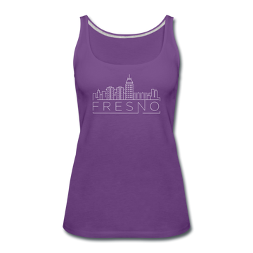 Fresno, California Women’s Tank Top - Skyline Women’s Fresno Tank Top - purple