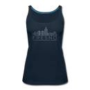 Fresno, California Women’s Tank Top - Skyline Women’s Fresno Tank Top - deep navy