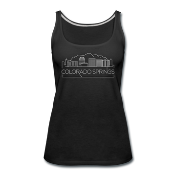 Colorado Springs, Colorado Women’s Tank Top - Skyline Women’s Colorado Springs Tank Top - black