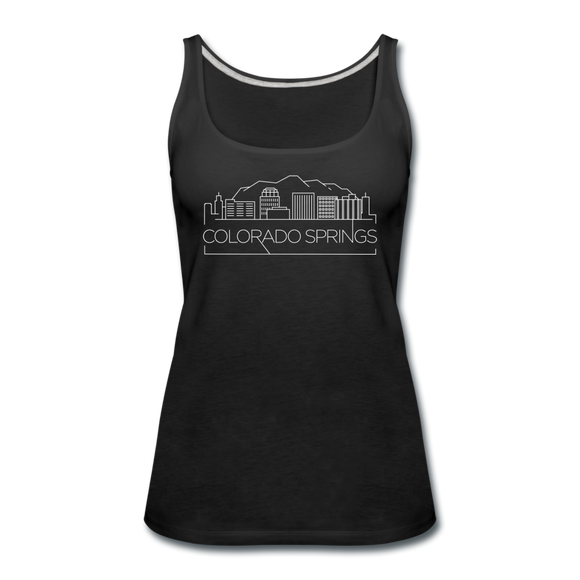 Colorado Springs, Colorado Women’s Tank Top - Skyline Women’s Colorado Springs Tank Top - black