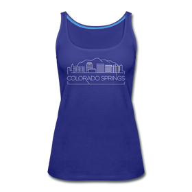 Colorado Springs, Colorado Women’s Tank Top - Skyline Women’s Colorado Springs Tank Top - royal blue
