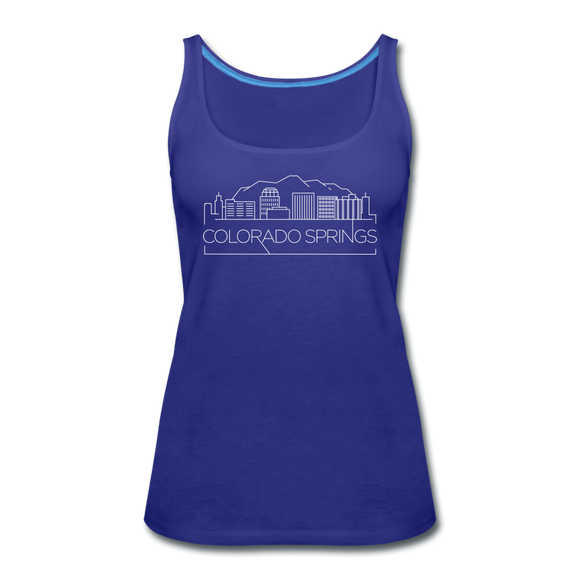 Colorado Springs, Colorado Women’s Tank Top - Skyline Women’s Colorado Springs Tank Top - royal blue