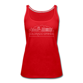 Colorado Springs, Colorado Women’s Tank Top - Skyline Women’s Colorado Springs Tank Top - red