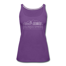 Colorado Springs, Colorado Women’s Tank Top - Skyline Women’s Colorado Springs Tank Top - purple