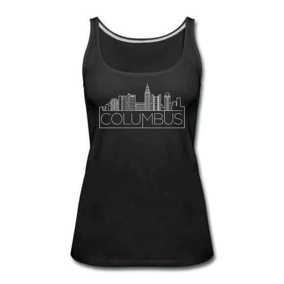 Columbus, Ohio Women’s Tank Top - Skyline Women’s Columbus Tank Top - black