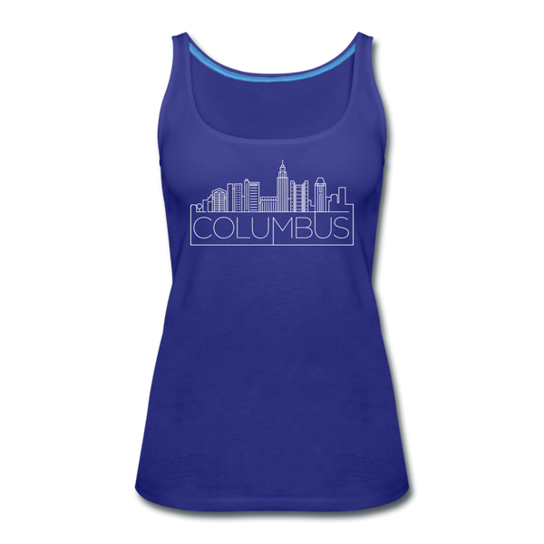 Columbus, Ohio Women’s Tank Top - Skyline Women’s Columbus Tank Top - royal blue