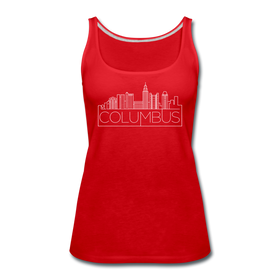 Columbus, Ohio Women’s Tank Top - Skyline Women’s Columbus Tank Top - red