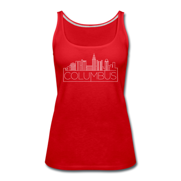 Columbus, Ohio Women’s Tank Top - Skyline Women’s Columbus Tank Top - red