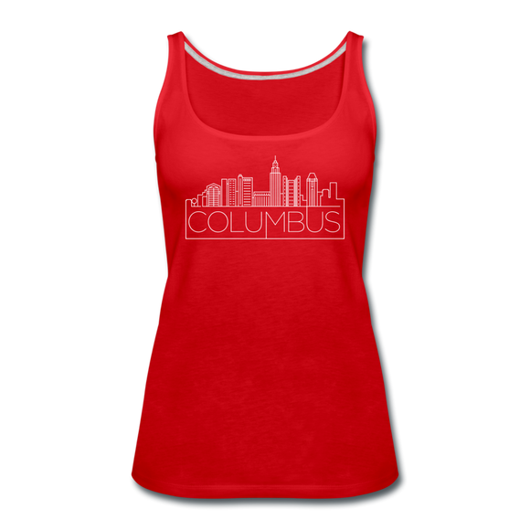 Columbus, Ohio Women’s Tank Top - Skyline Women’s Columbus Tank Top - red