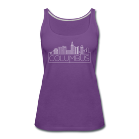 Columbus, Ohio Women’s Tank Top - Skyline Women’s Columbus Tank Top - purple