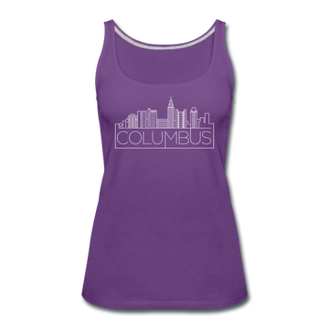Columbus, Ohio Women’s Tank Top - Skyline Women’s Columbus Tank Top - purple