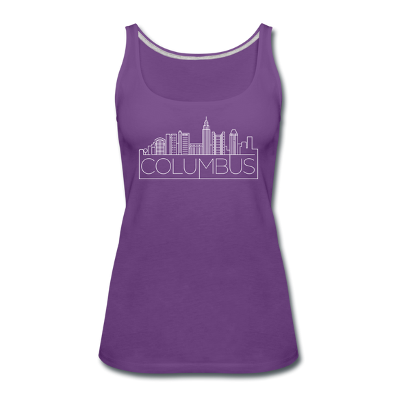 Columbus, Ohio Women’s Tank Top - Skyline Women’s Columbus Tank Top - purple