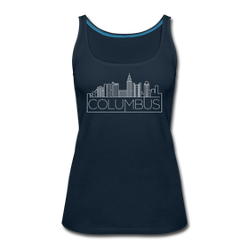 Columbus, Ohio Women’s Tank Top - Skyline Women’s Columbus Tank Top - deep navy