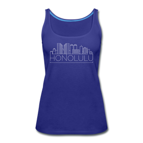 Honolulu, Hawaii Women’s Tank Top - Skyline Women’s Honolulu Tank Top - royal blue
