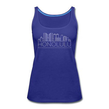 Honolulu, Hawaii Women’s Tank Top - Skyline Women’s Honolulu Tank Top - royal blue