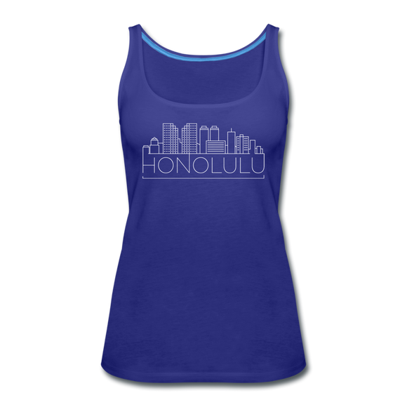 Honolulu, Hawaii Women’s Tank Top - Skyline Women’s Honolulu Tank Top - royal blue
