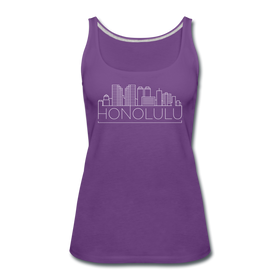 Honolulu, Hawaii Women’s Tank Top - Skyline Women’s Honolulu Tank Top - purple