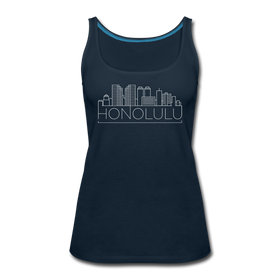 Honolulu, Hawaii Women’s Tank Top - Skyline Women’s Honolulu Tank Top - deep navy