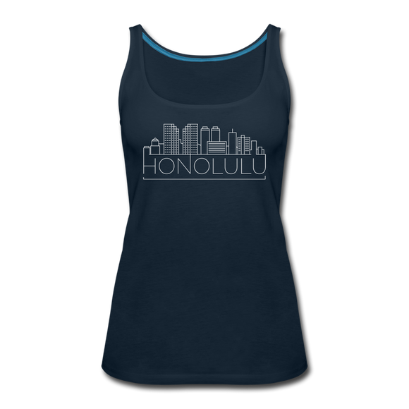 Honolulu, Hawaii Women’s Tank Top - Skyline Women’s Honolulu Tank Top - deep navy