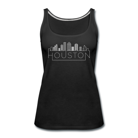 Houston, Texas Women’s Tank Top - Skyline Women’s Houston Tank Top - black