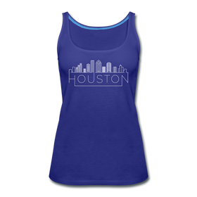 Houston, Texas Women’s Tank Top - Skyline Women’s Houston Tank Top - royal blue
