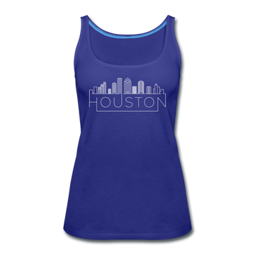 Houston, Texas Women’s Tank Top - Skyline Women’s Houston Tank Top - royal blue