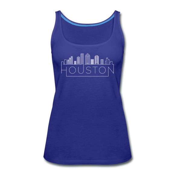 Houston, Texas Women’s Tank Top - Skyline Women’s Houston Tank Top - royal blue