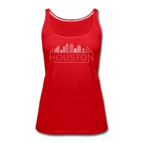 Houston, Texas Women’s Tank Top - Skyline Women’s Houston Tank Top - red