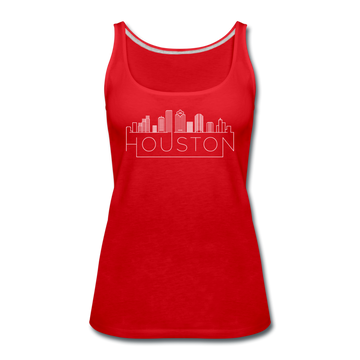 Houston, Texas Women’s Tank Top - Skyline Women’s Houston Tank Top - red