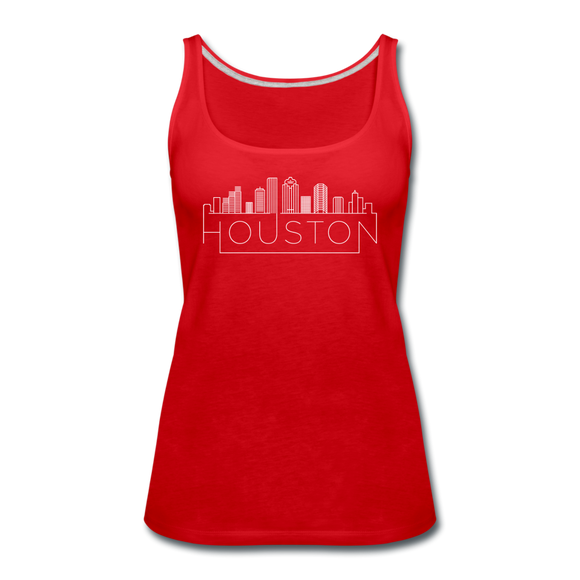 Houston, Texas Women’s Tank Top - Skyline Women’s Houston Tank Top - red