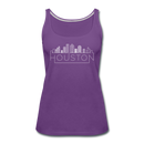Houston, Texas Women’s Tank Top - Skyline Women’s Houston Tank Top - purple