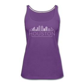 Houston, Texas Women’s Tank Top - Skyline Women’s Houston Tank Top - purple