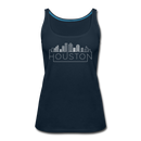 Houston, Texas Women’s Tank Top - Skyline Women’s Houston Tank Top - deep navy