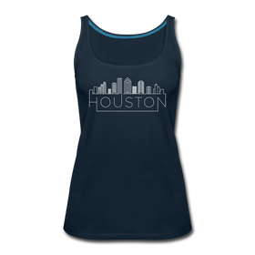 Houston, Texas Women’s Tank Top - Skyline Women’s Houston Tank Top - deep navy