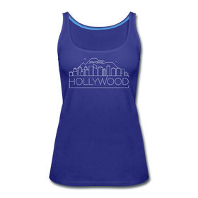 Hollywood, California Women’s Tank Top - Skyline Women’s Hollywood Tank Top - royal blue