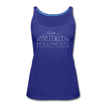 Hollywood, California Women’s Tank Top - Skyline Women’s Hollywood Tank Top - royal blue