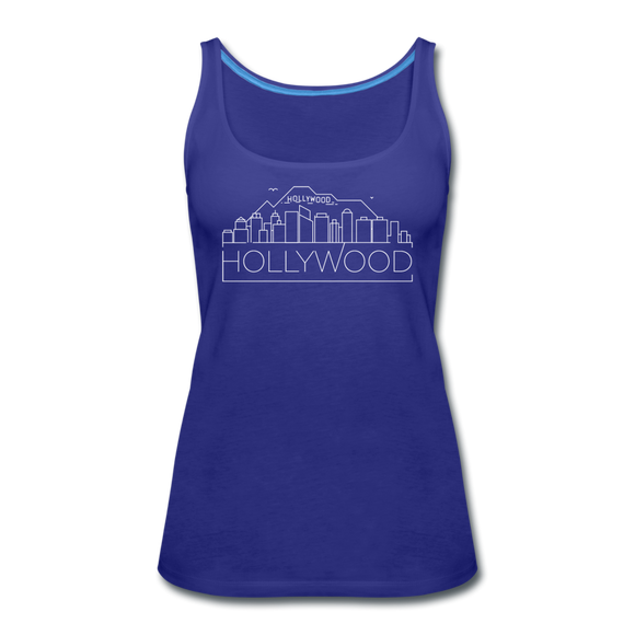 Hollywood, California Women’s Tank Top - Skyline Women’s Hollywood Tank Top - royal blue